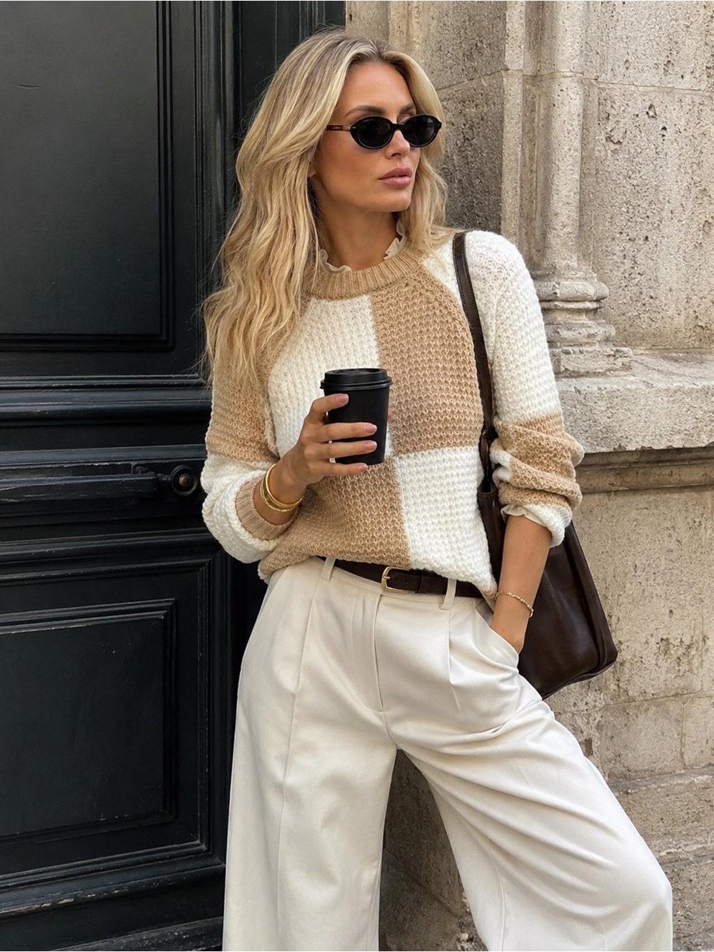 MANGO wool blend reverse knit sweater